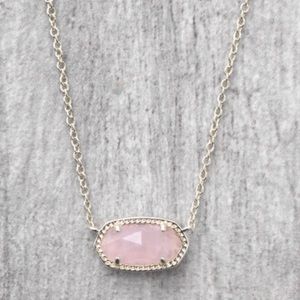kendra scott rose quartz elisa pendant in gold